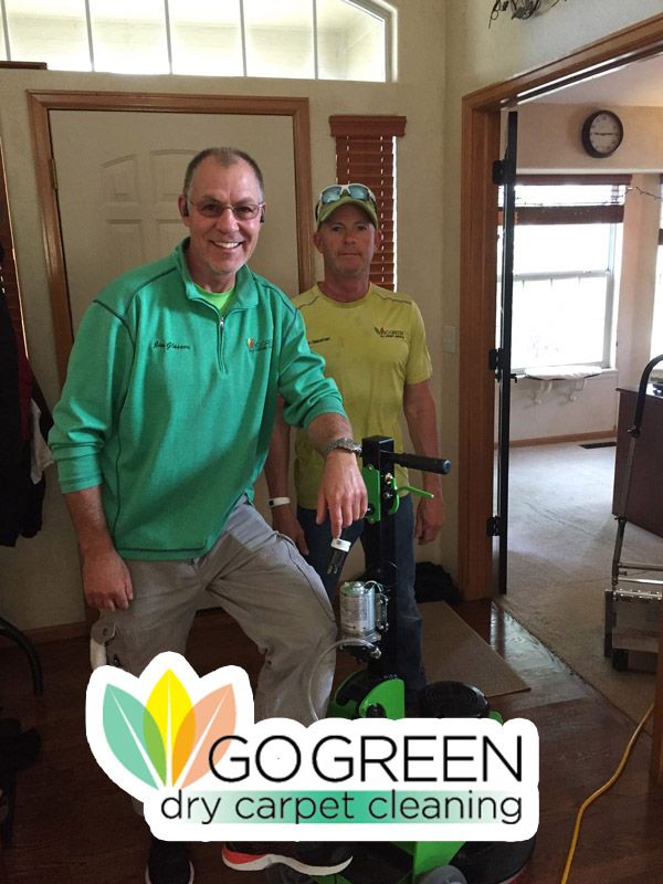 go green dry carpet cleaning team 2